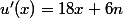 u'(x)=18x+6n 