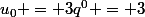 u_{0} = 3q^0 = 3