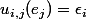 u_{i,j}(e_j)=\epsilon_i