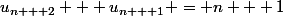 u_{n + 2} + u_{n + 1} = n + 1