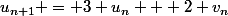 u_{n+1} = 3 u_n + 2 v_n