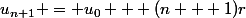 u_{n+1} = u_0 + (n + 1)r