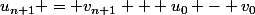 u_{n+1} = v_{n+1} + u_0 - v_0