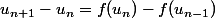 u_{n+1}-u_n=f(u_n)-f(u_{n-1})