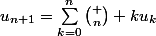 u_{n+1}=\sum_{k=0}^n{\binom n k}u_k