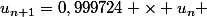 u_{n+1}=0,999724 \times u_n 