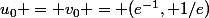 u_0 = v_0 = (e^{-1}, 1/e)