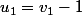 u_1=v_1-1