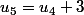 u_5=u_4+3
