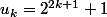 u_k=2^{2k+1}+1