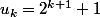 u_k=2^{k+1}+1