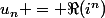 u_n = \Re(i^n)