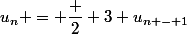 u_n = \dfrac 2 3 u_{n - 1}