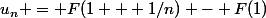 u_n = F(1 + 1/n) - F(1)