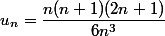 u_n=\dfrac{n(n+1)(2n+1)}{6n^3}