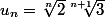 u_n=\sqrt[n]{2}\sqrt[n+1]{3}