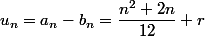 u_n=a_n-b_n=\dfrac{n^2+2n}{12}+r