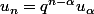 u_n=q^{n-\alpha}u_\alpha