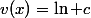 v(x)=\ln c