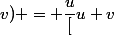 p_n(u;v) = \dfrac{u}[u+v}