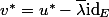 v^*=u^*-\bar{\lambda}\mathrm{id}_E
