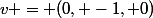 v = (0, -1, 0)