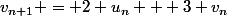 v_{n+1} = 2 u_n + 3 v_n