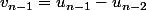 v_{n-1}=u_{n-1}-u_{n-2}