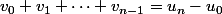 v_0+v_1+\cdots+v_{n-1}=u_n-u_0