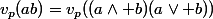 v_p(ab)=v_p((a\wedge b)(a\vee b))