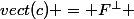 vect(c) = F^{\perp} 