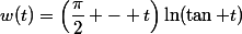 w(t)=\left(\dfrac{\pi}{2} - t\right)\right)\ln(\tan t)&nbsp;&nbsp;