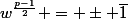 w^{\frac{p-1}{2}} = \pm \bar{1}