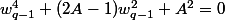 w_{q-1}^4+(2A-1)w_{q-1}^2+A^2=0