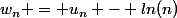 w_n = u_{n} - ln(n)