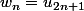 w_n=u_{2n+1}