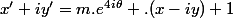 x'+iy'=m.e^4^i^\theta .(x-iy)+1