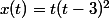 x(t)=t(t-3)^2