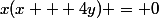 x(x + 4y) = 0
