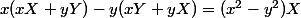 x(xX+yY)-y(xY+yX)=(x^2-y^2)X