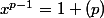 x^{p-1}=1 (p)