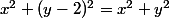 x^2+(y-2)^2=x^2+y^2