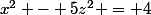 x^2 - 5z^2 = 4