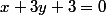 x+3y+3=0