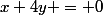 x+4y = 0