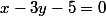 x-3y-5=0