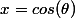 x=cos(\theta)