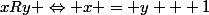 xRy \Leftrightarrow x = y + 1
