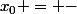 x_0 = -\; \dfrac{e^2d}{1-e^2}