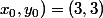 x_0,y_0)=(3,3)